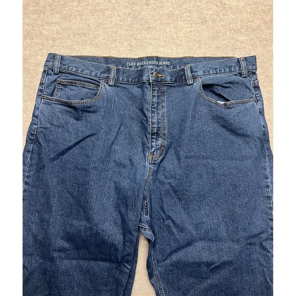 Duluth Trading Co. Flex Weekend Jeans Medium Wash Straight Leg Denim 46 X 30 - Picture 2 of 9